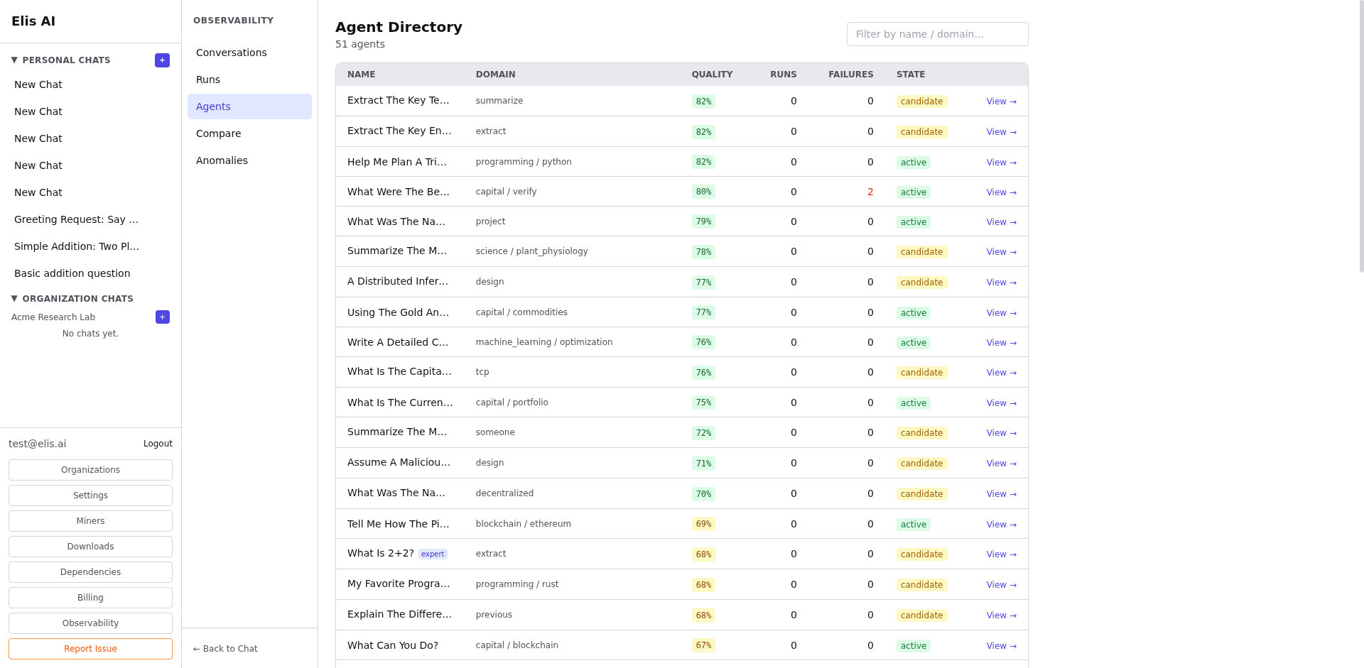 Agent directory page