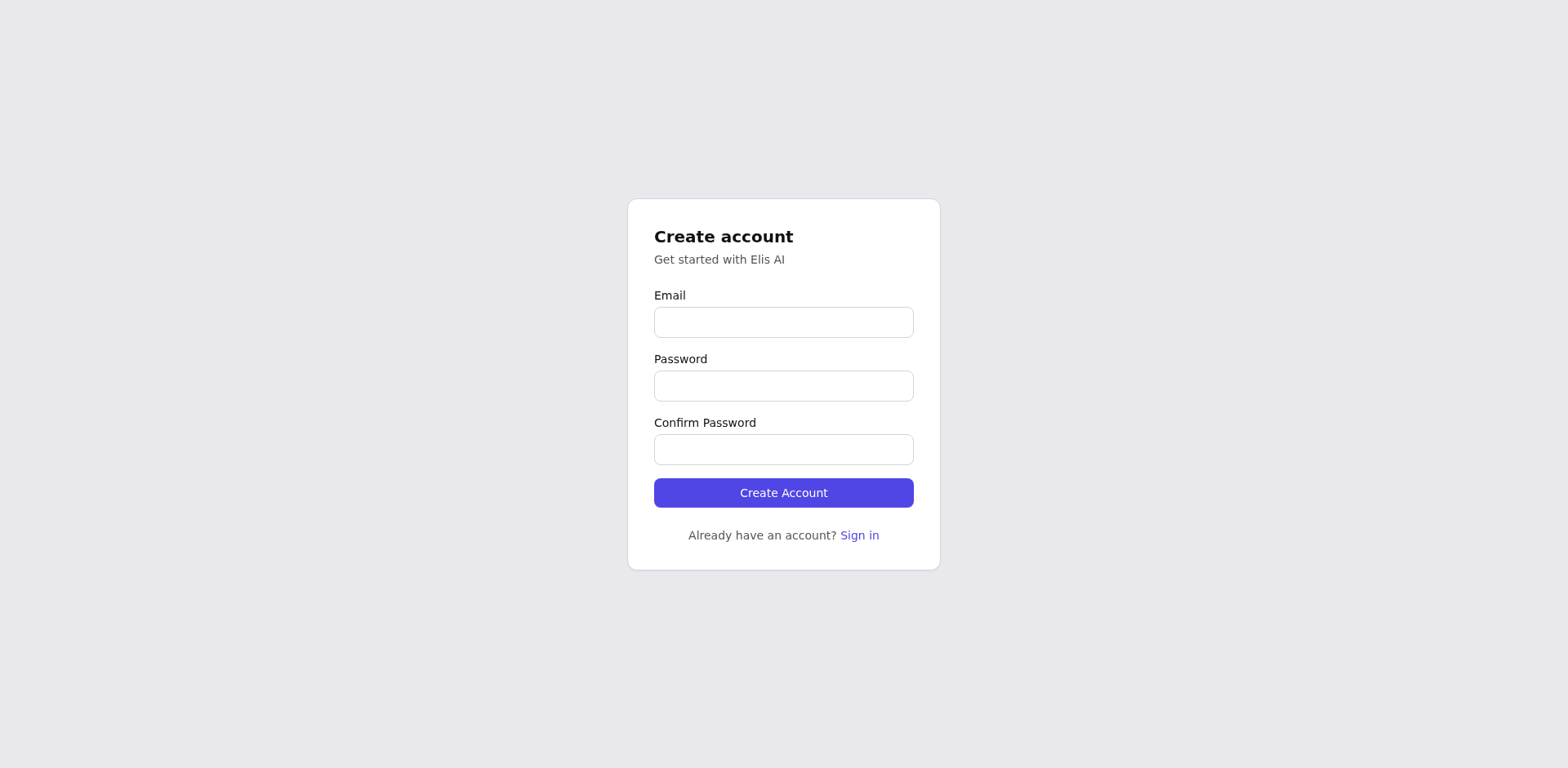 Landing page with Sign Up button highlighted