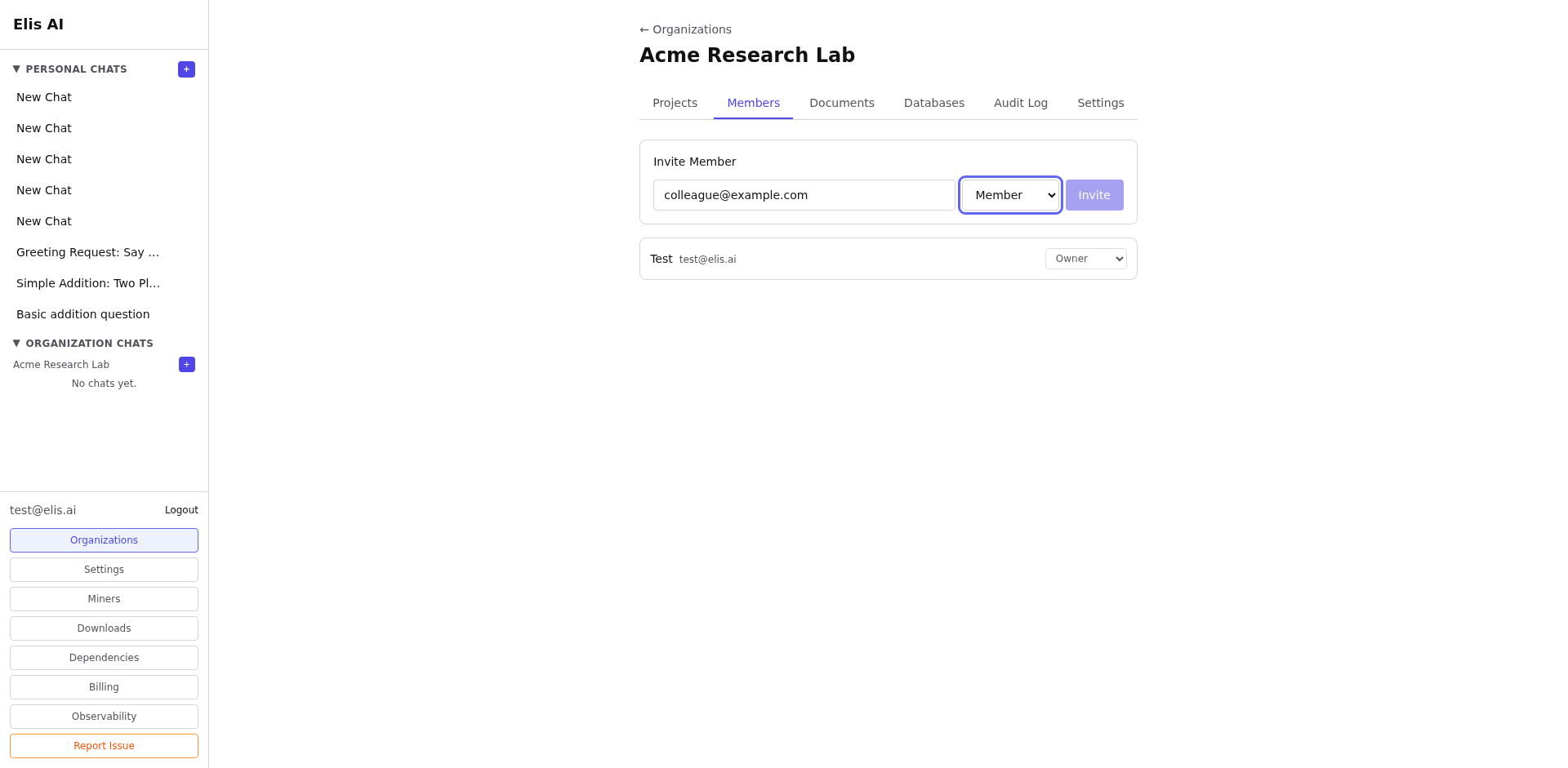 Changing a member role