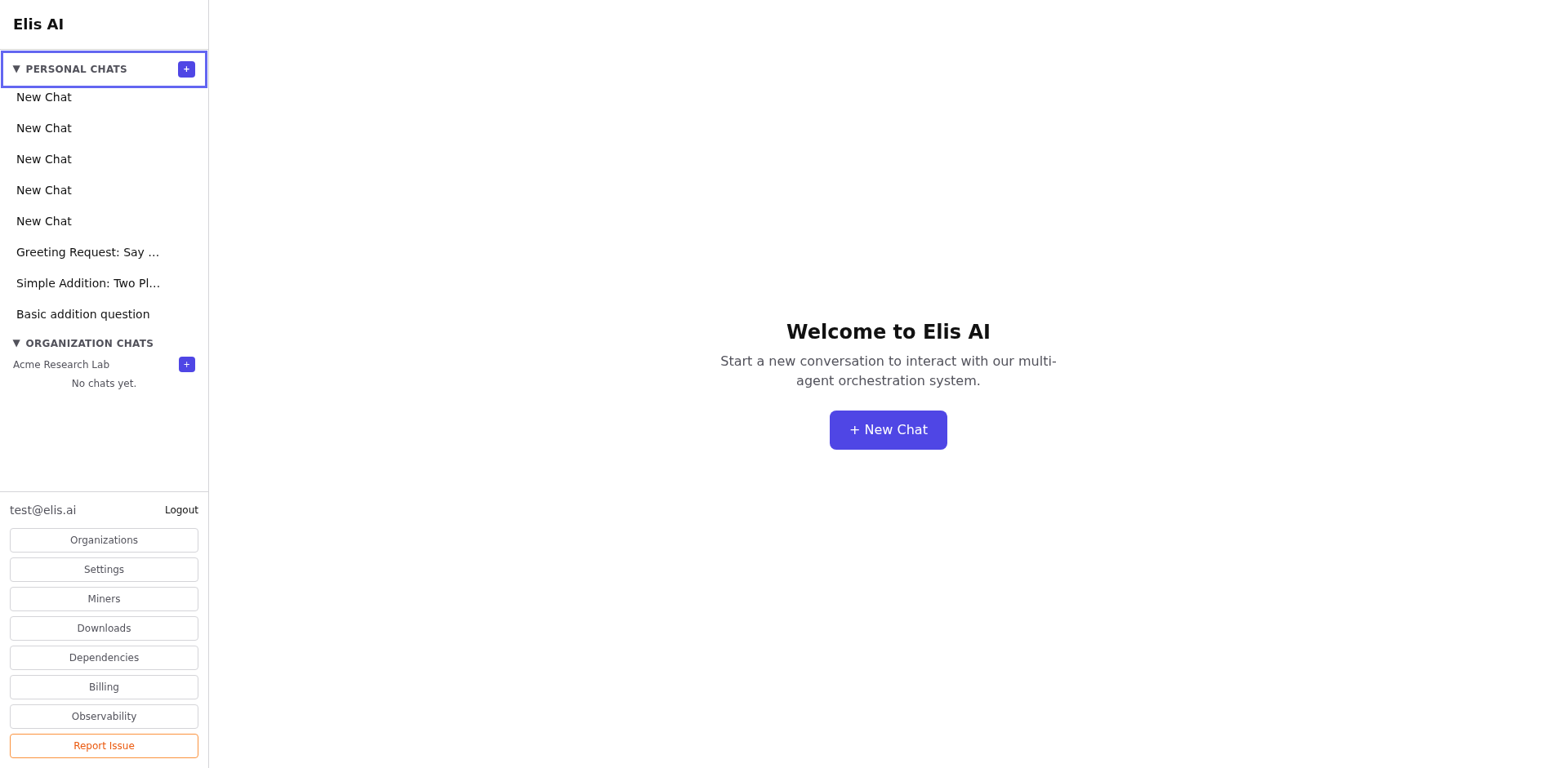 New conversation button in project